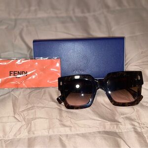 Fendi Brown Roma Sunglasses with case